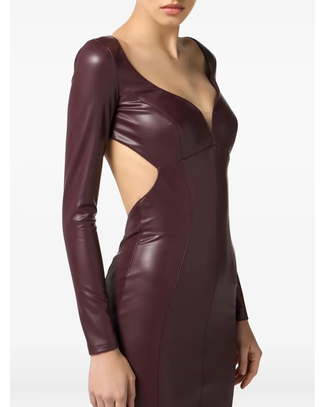 elisabetta franchi cut-out maxi dress Chain-detail Cut-out Maxi Dress