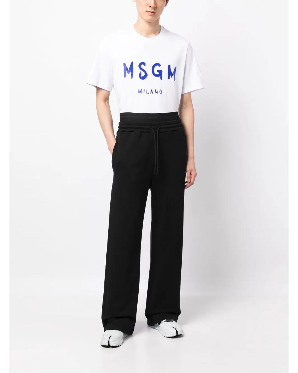 MSGM Blue Logo T-Shirt for men