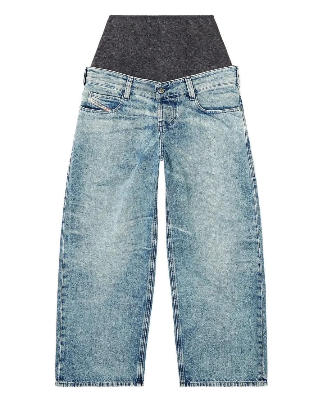 DIESEL Blue D-Eni 09N97 Acid-Wash Jeans