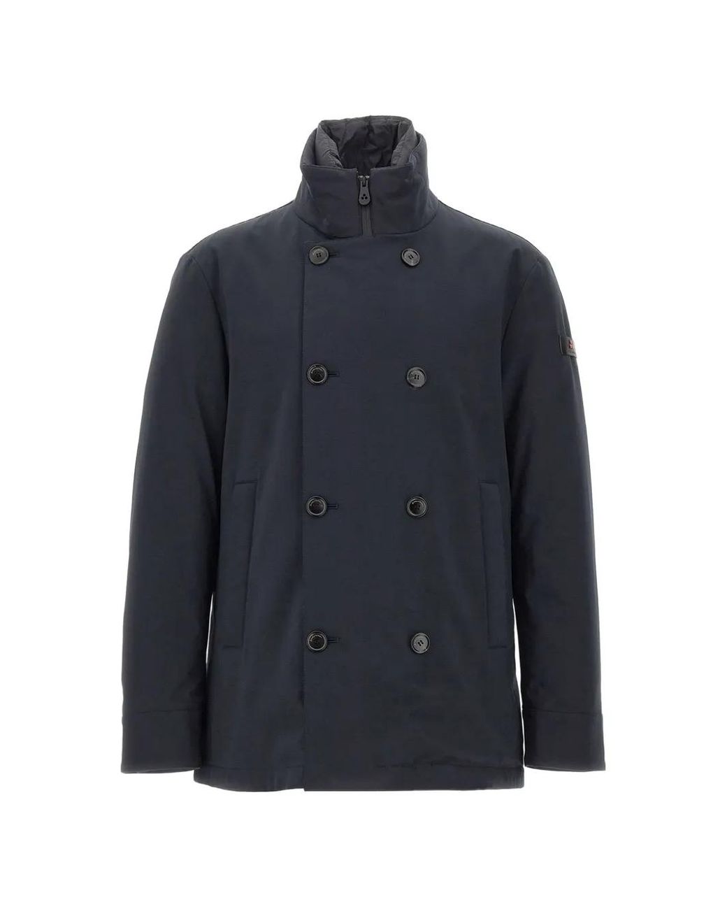 Peuterey Blue Manteau Militao Tj À Boutonnière Croisée for men
