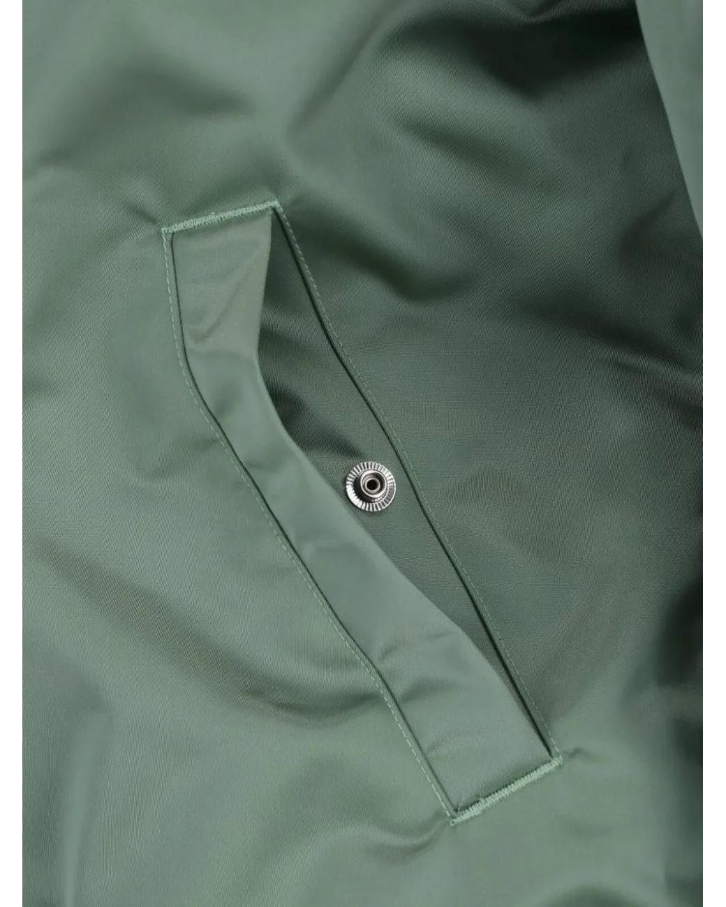 Alexander Wang Green Nylon Scoop Neck Bomber Jacket