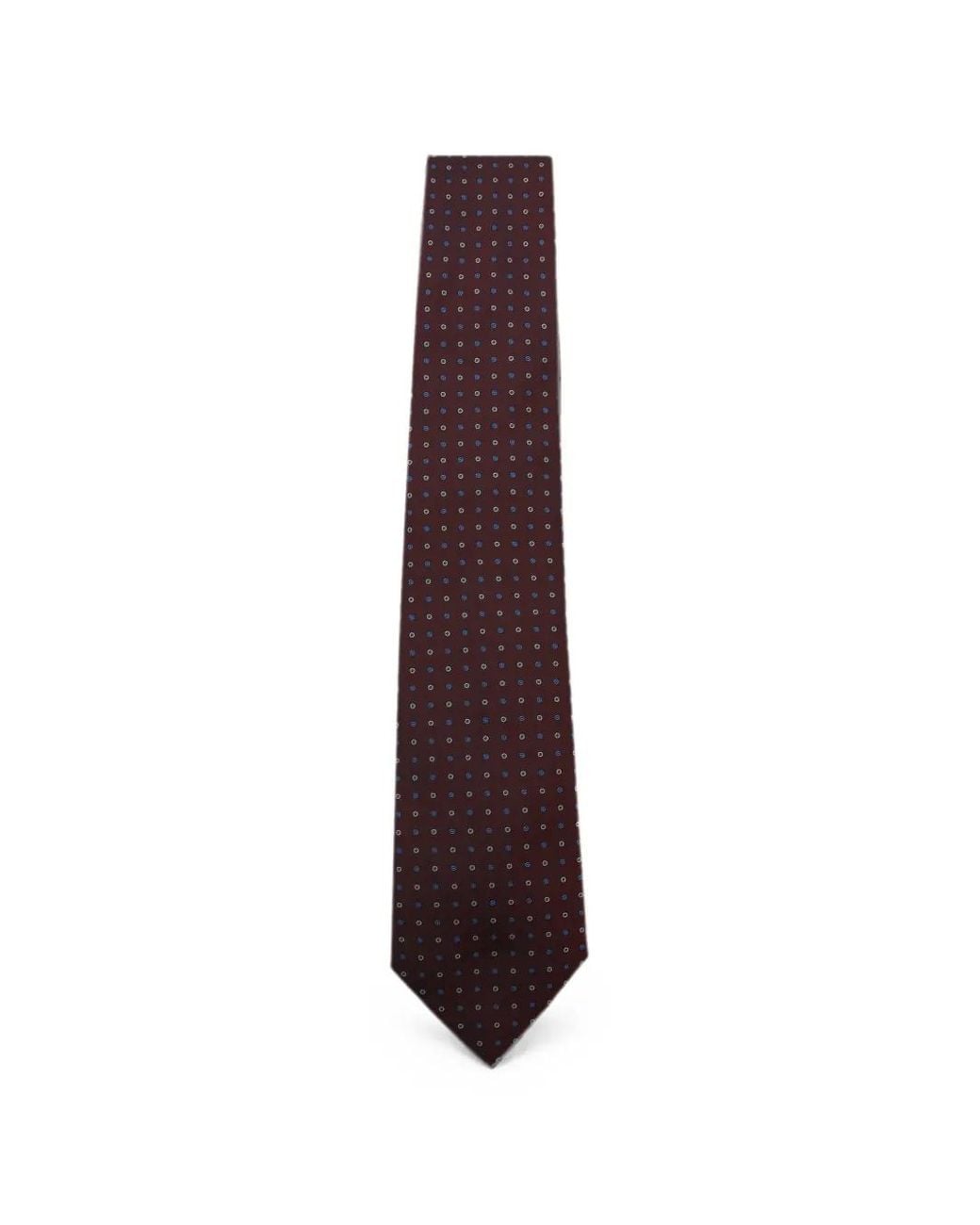 Canali Purple Cravate En Soie À Motif Géométrique for men