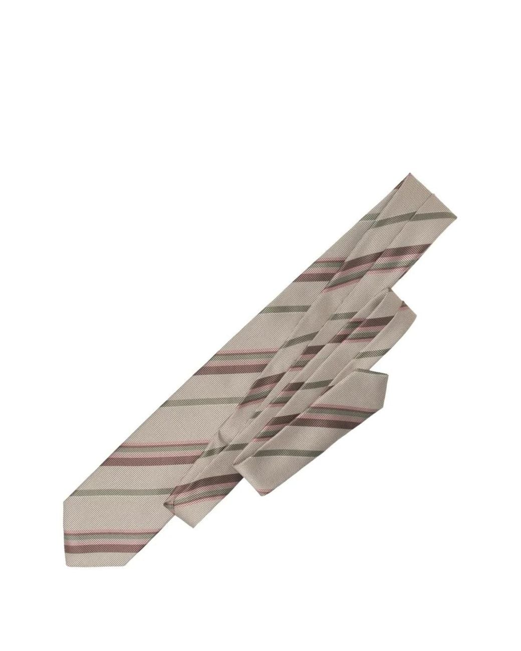 Elizabetta White Lugano Jacquard-Stripe Tie for men