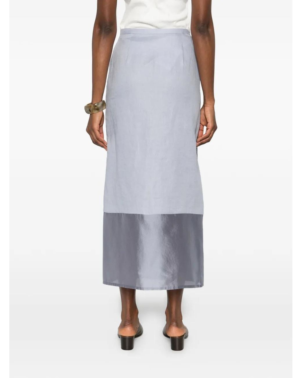 R2W Blue Amora Midi Skirt