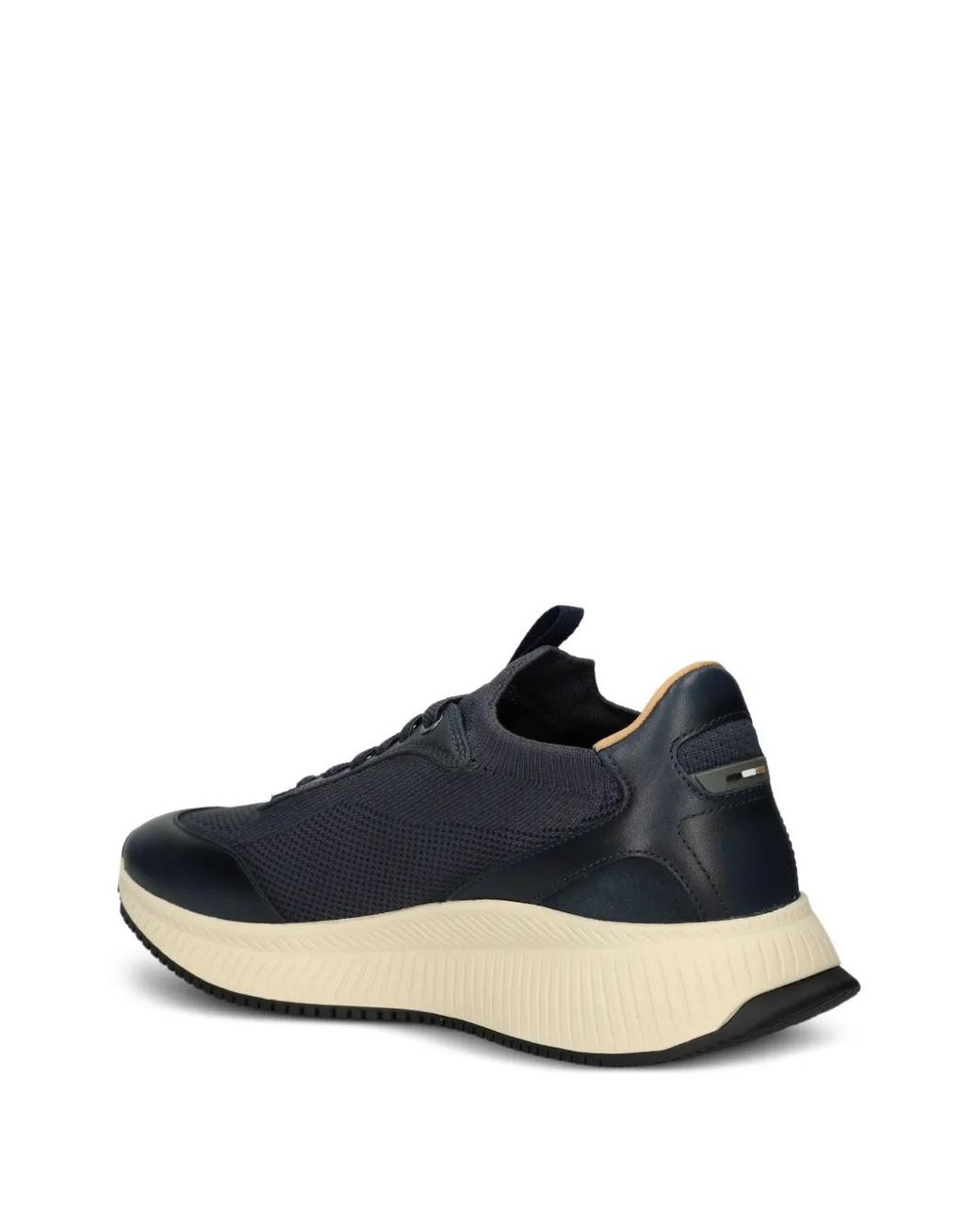 Boss Blue Ttnm Evo Trainers With Knitted Uppers And Leather Trims for men