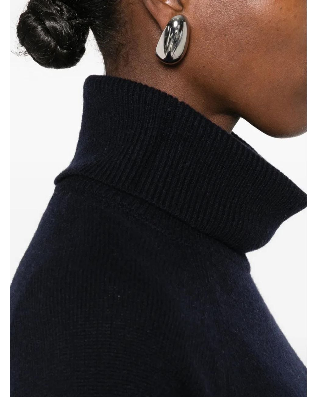 Gant Black Roll-Neck Wool-Blend Sweater