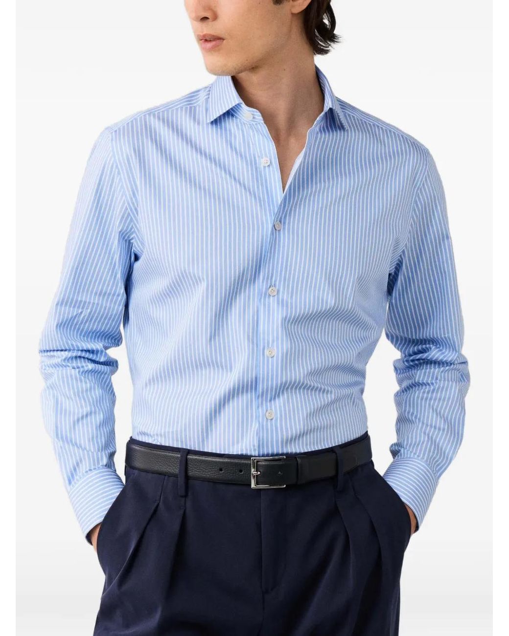 Hackett Blue Chemise À Rayures Larges for men