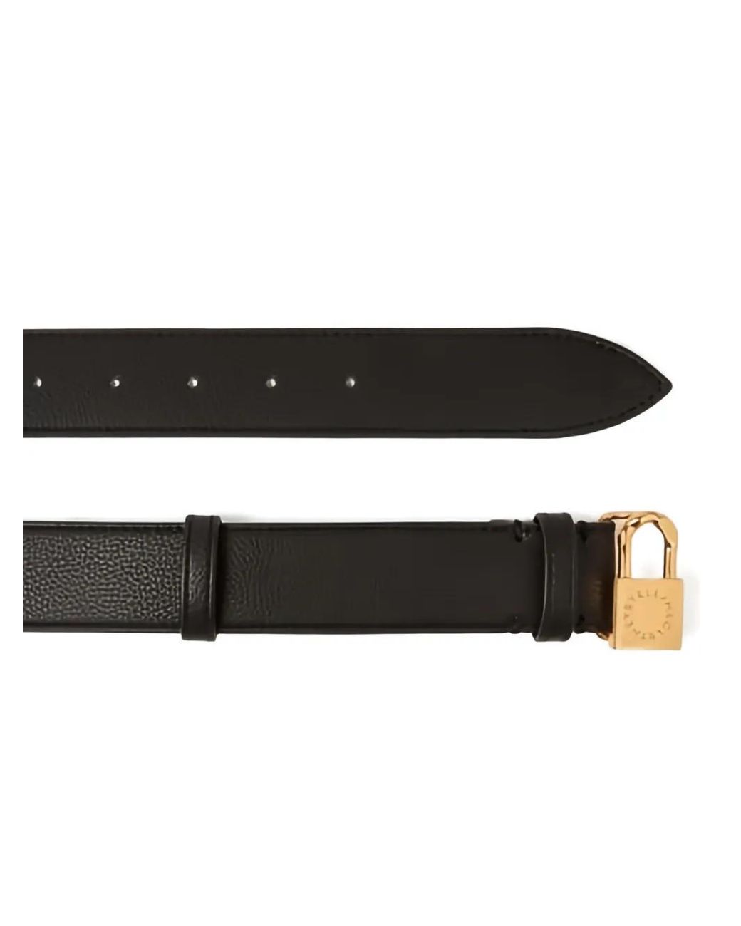Stella McCartney Black Ryder Padlock Belt