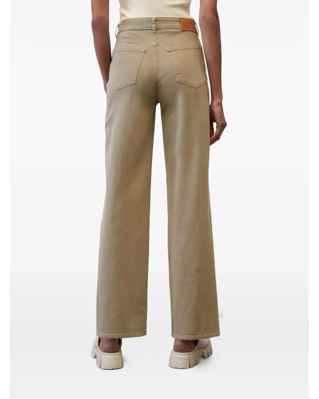 Marc O' Polo Natural Wide-Leg Utility Trousers