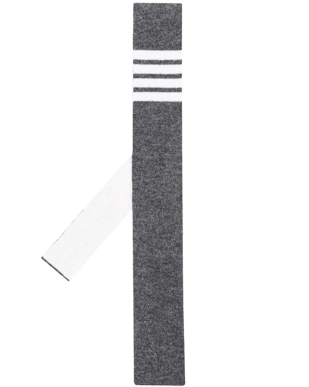 Thom Browne White Cashmere 4-Bar Tie for men