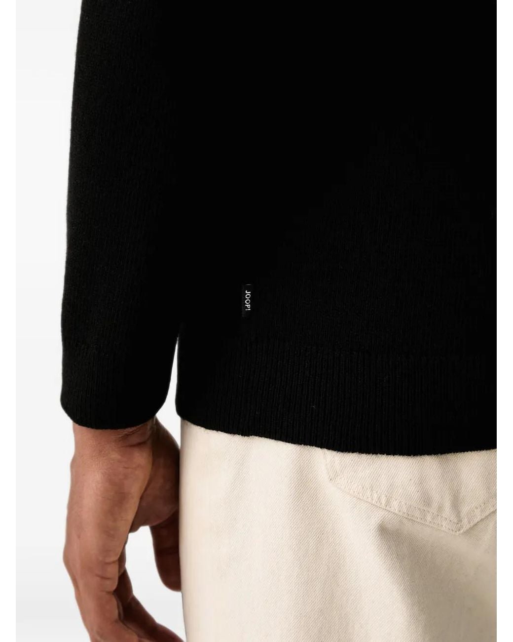 Joop! Black Mock-Neck Raglan-Sleeve Sweater for men