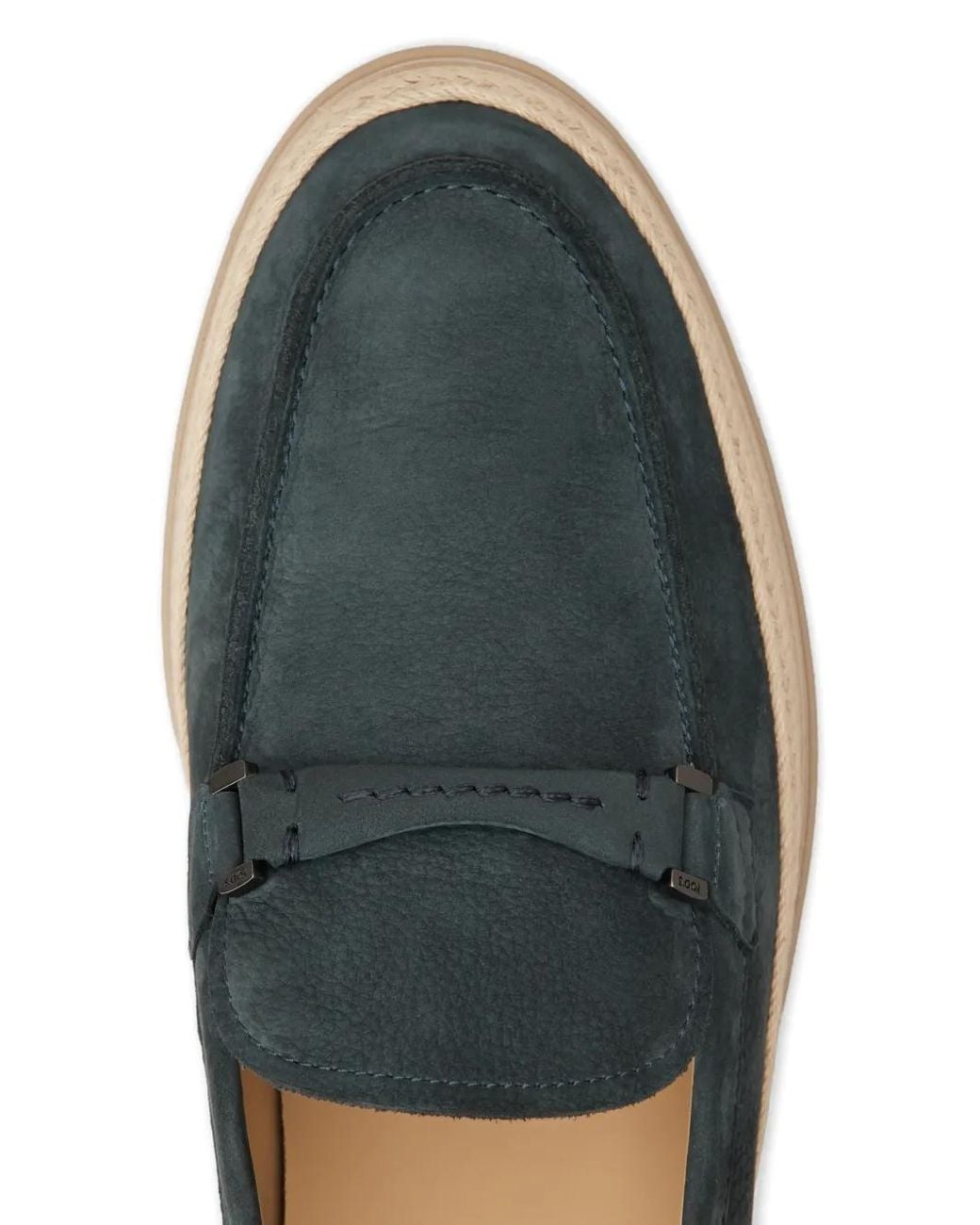 Tod's Green Suede Loafers for men