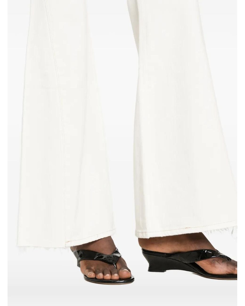 7 For All Mankind White Stretch Cotton Jeans
