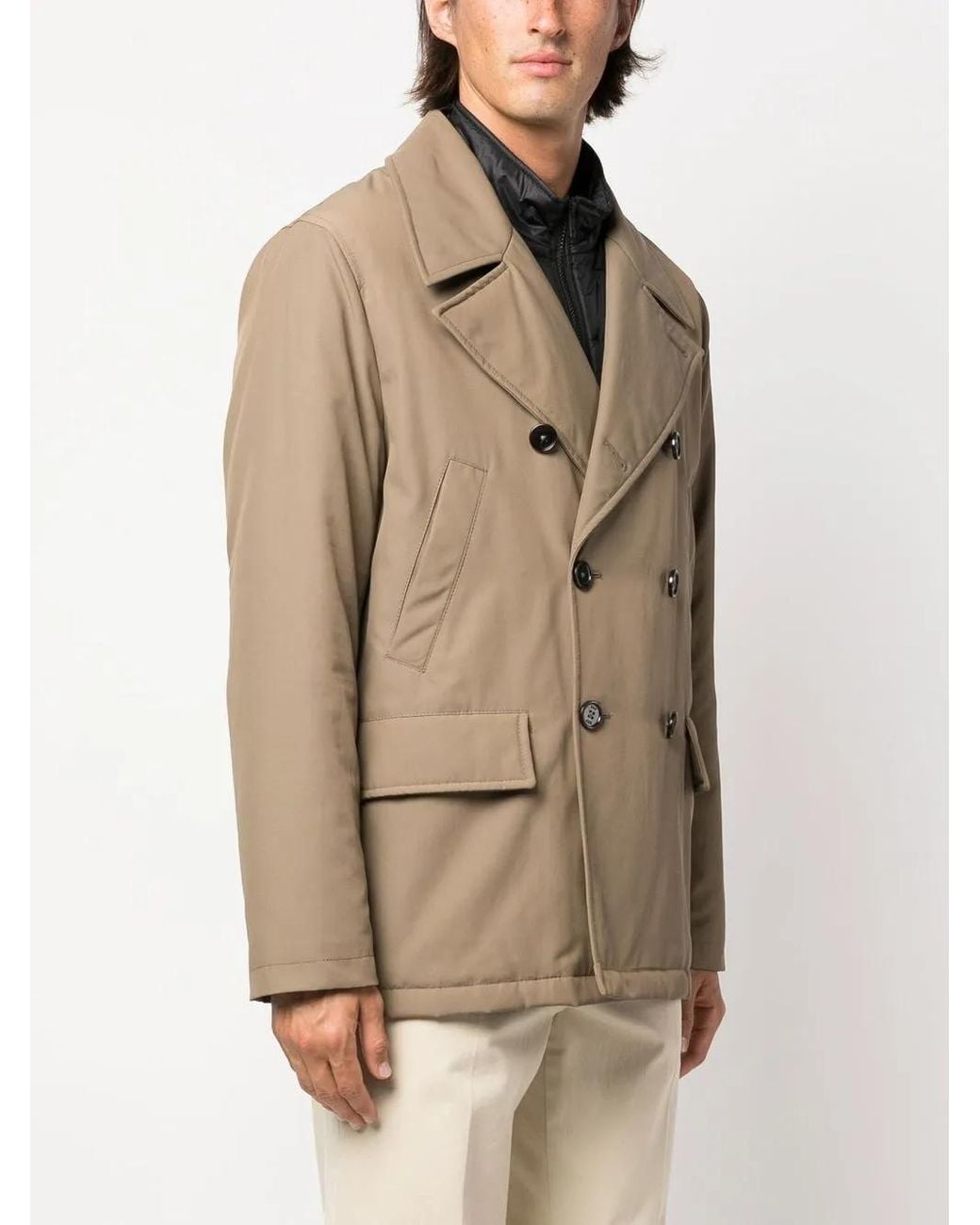 Fay Natural Padded Double-Breasted Jacket for men