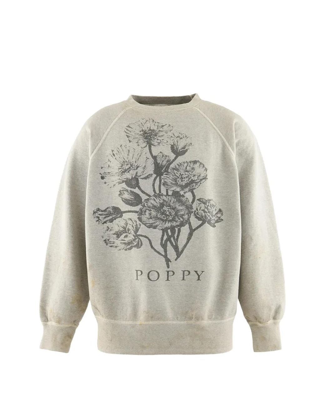 SAINT Mxxxxxx Gray Flower-Graphic Sweatshirt for men