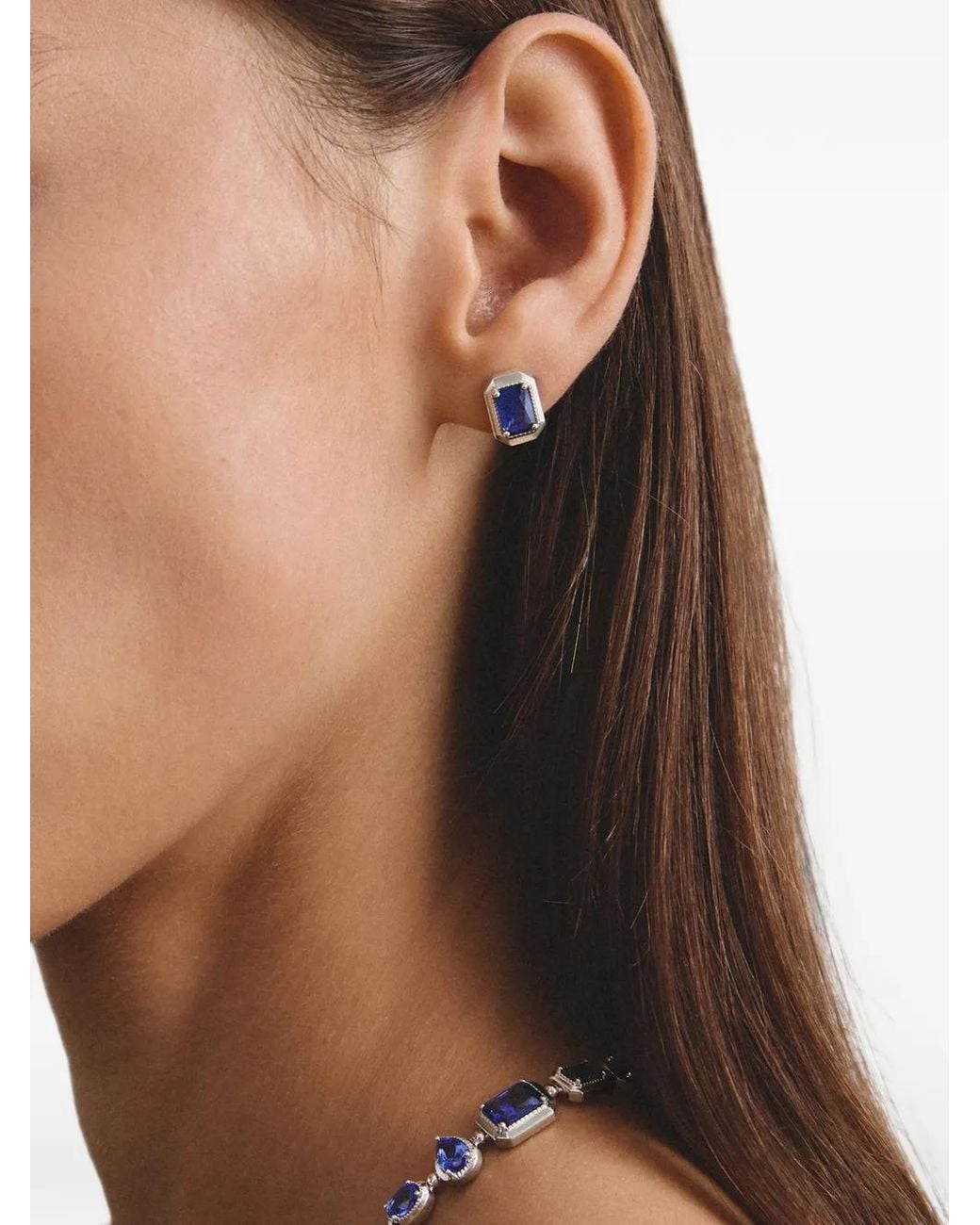 Pendientes Con Corte Octogonal Thomas Sabo de color Blue