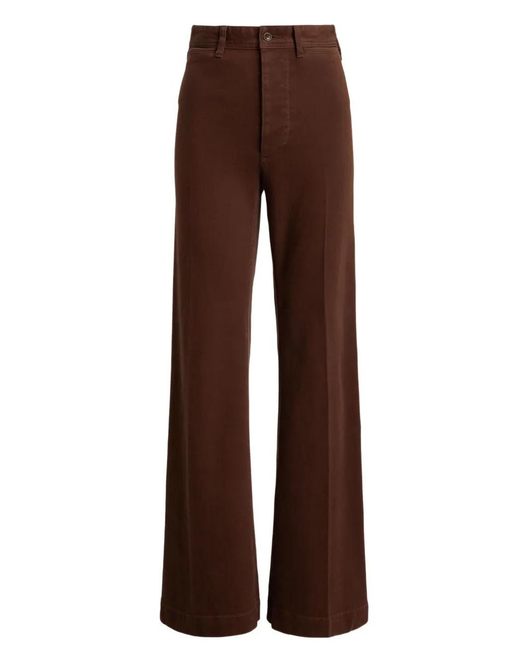 Polo Ralph Lauren Brown High-Waisted Flared Trousers