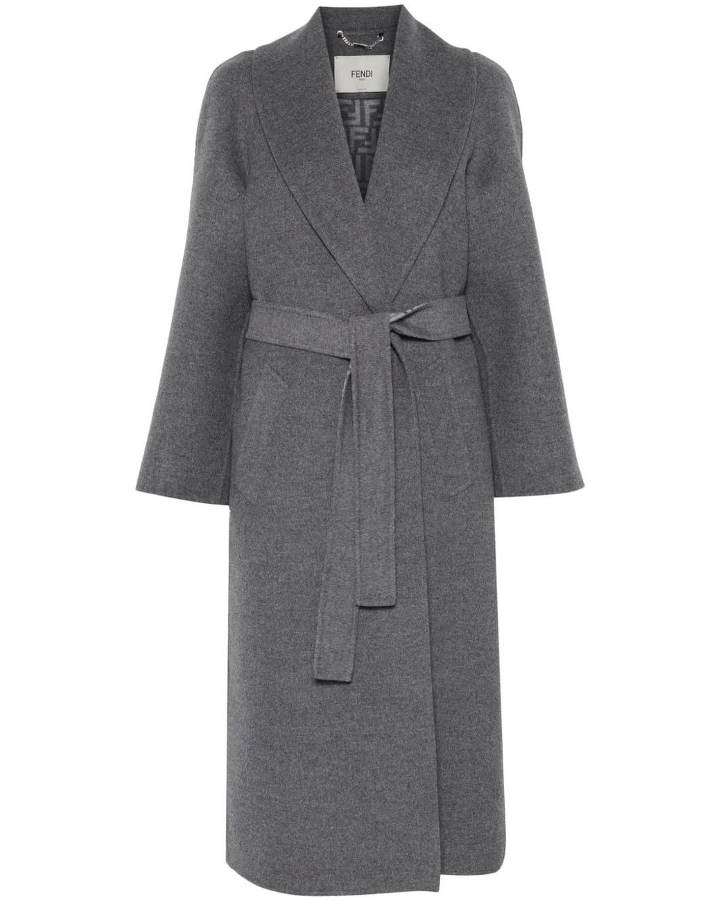 Fendi Gray Wool Coat