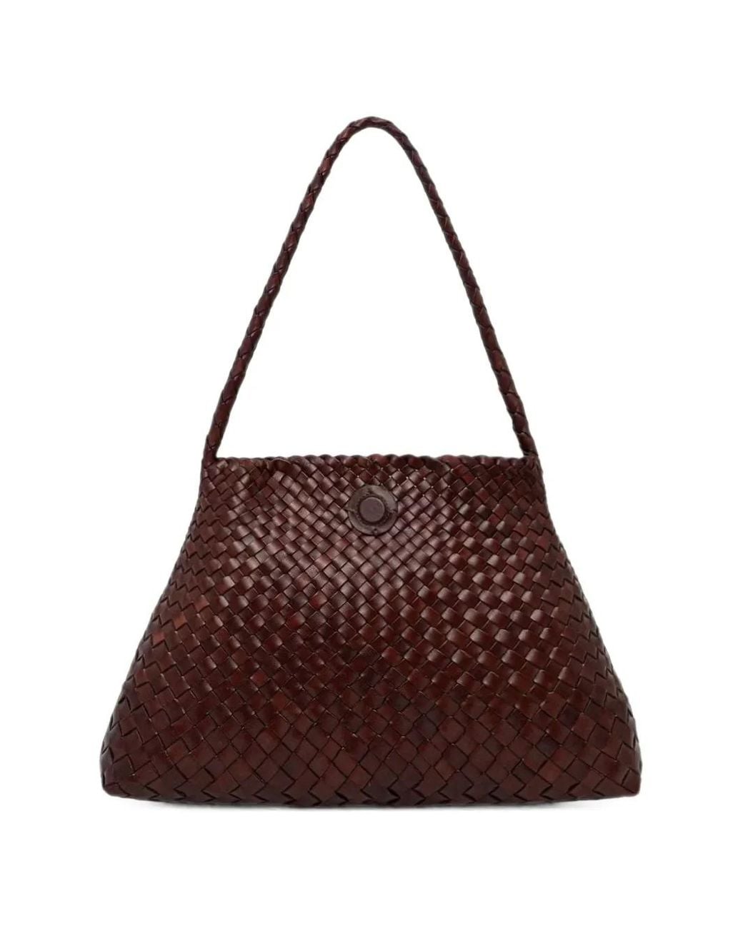 Dragon Diffusion Brown Santa Maria Woven Leather Shoulder Bag