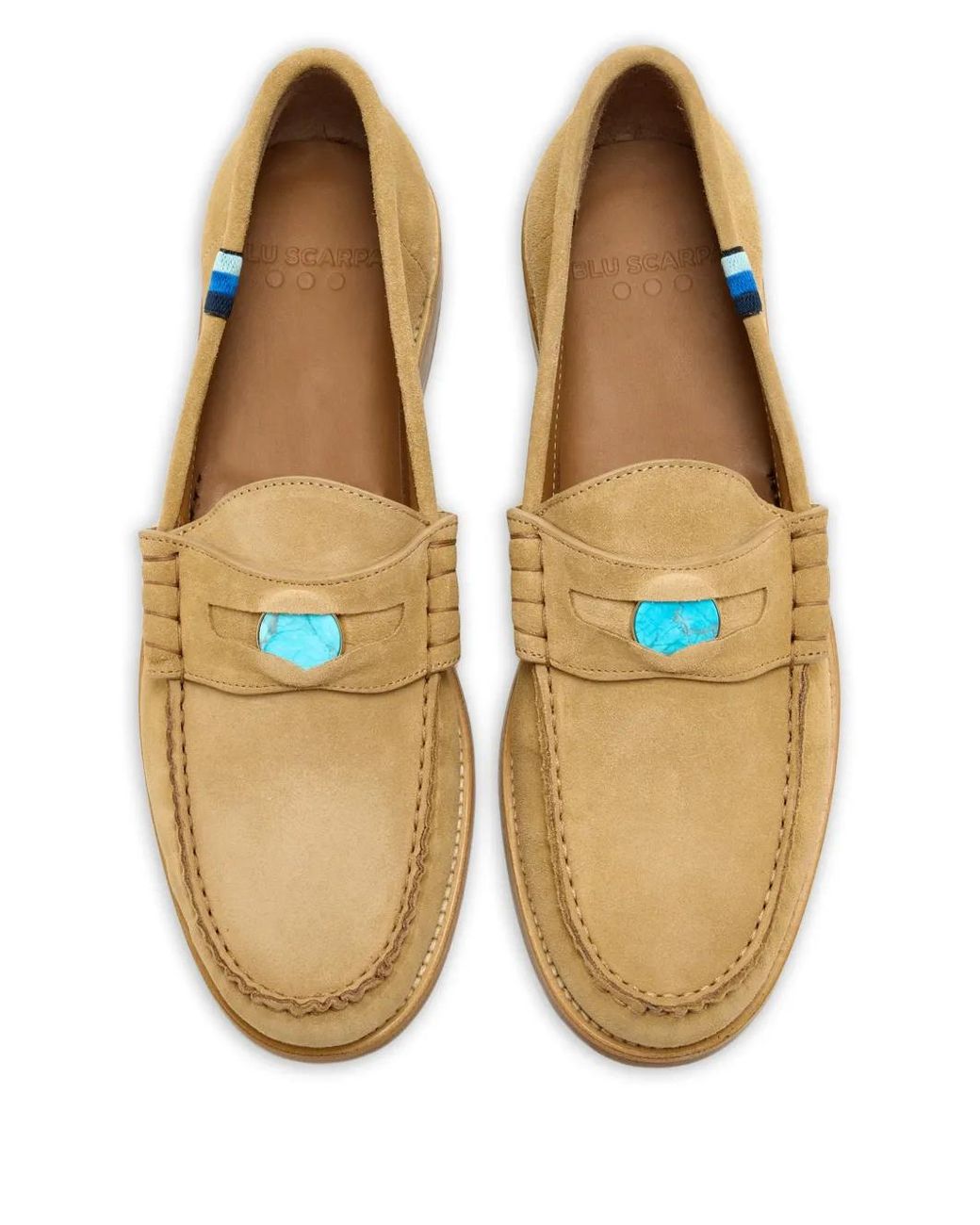 Blu Scarpa Brown Stone Loafers for men