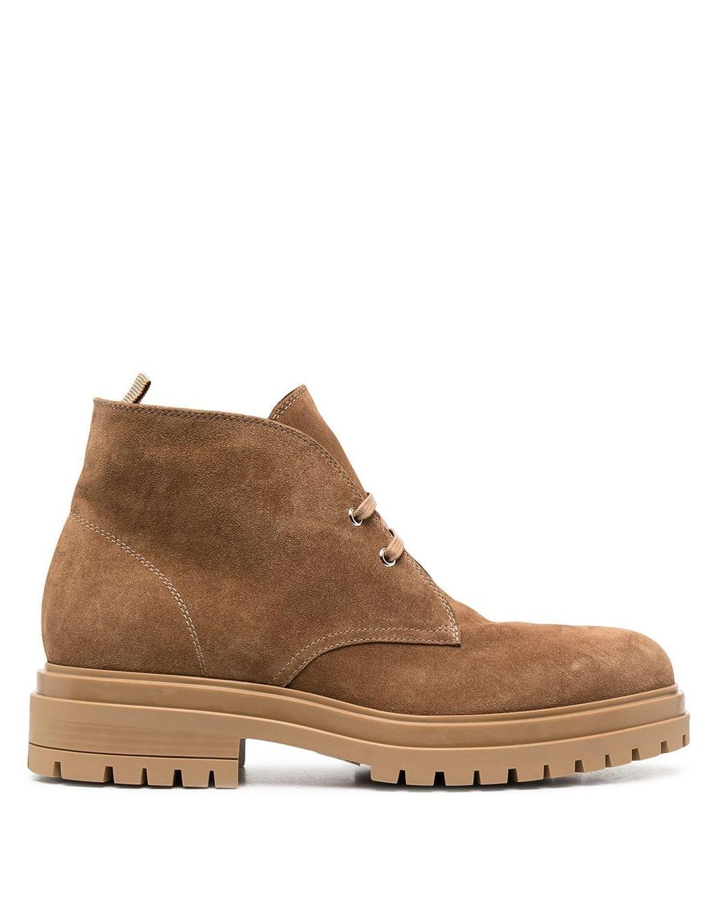 Gianvito Rossi Lace-up Suede Desert Boots in Brown for Men - Lyst