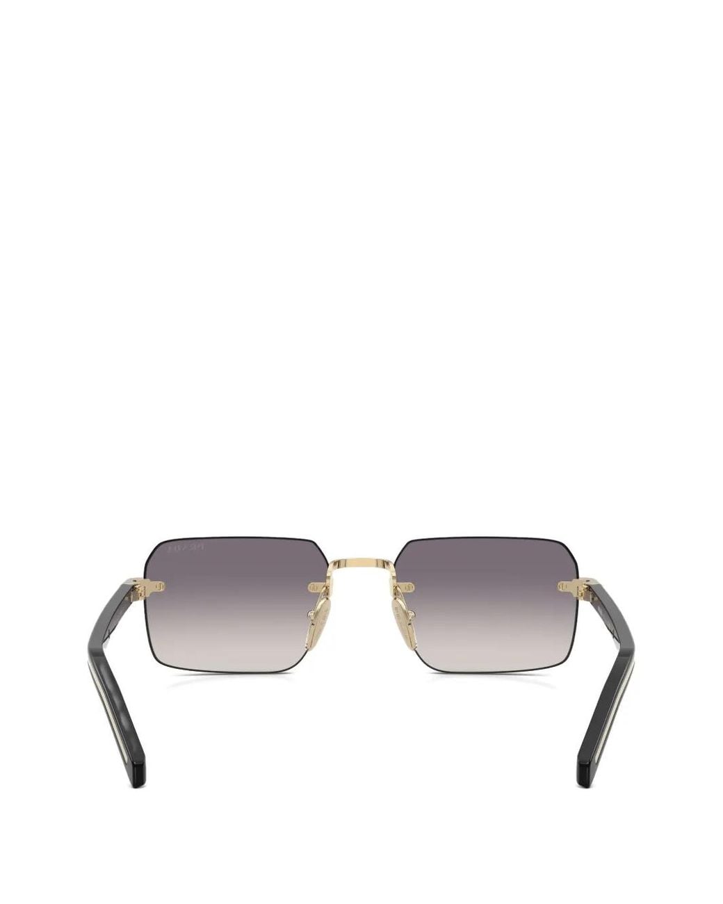Prada Metallic Rectangle-Frame Sunglasses for men