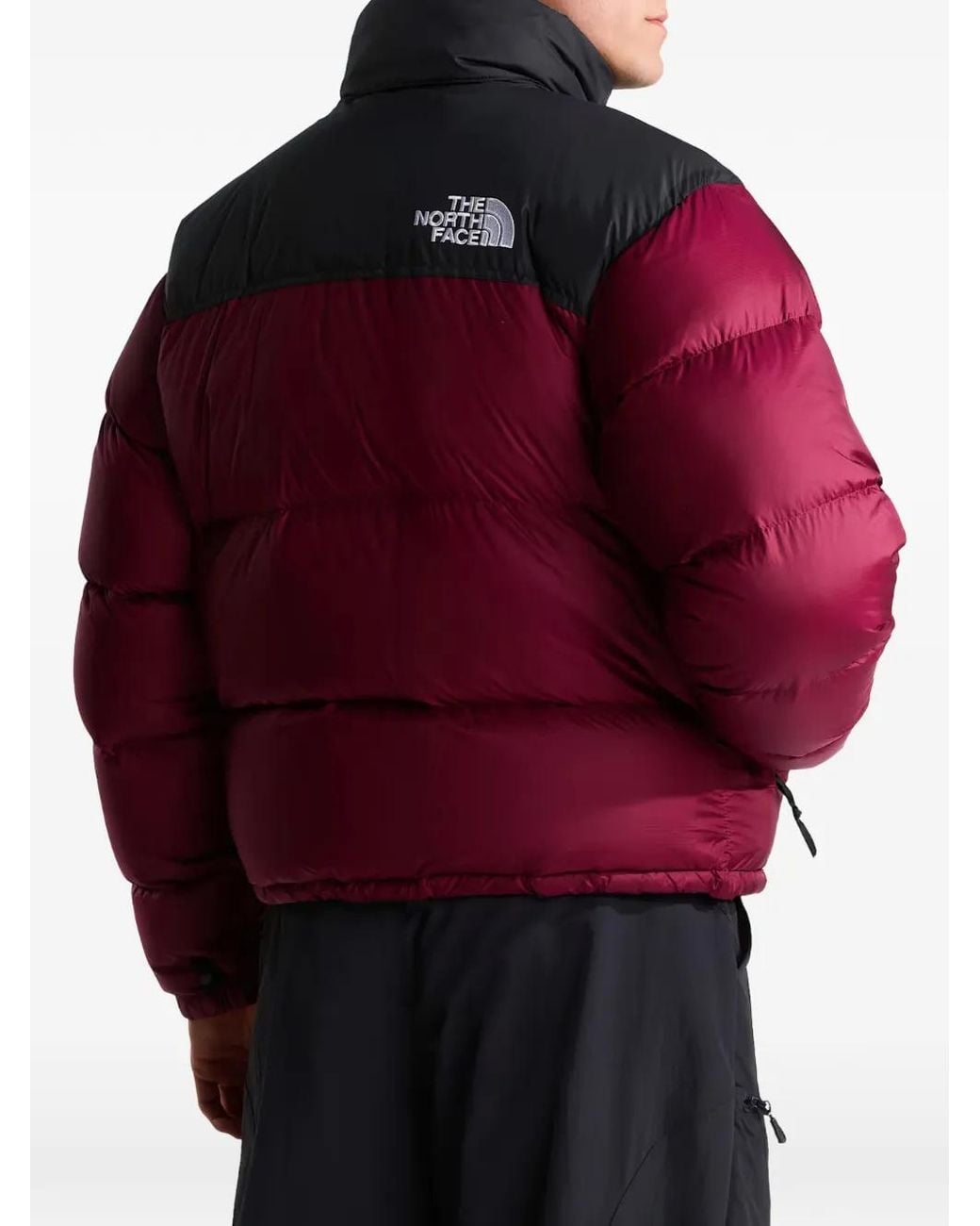 The North Face Red 1996 Retro Nuptse Colour-Block Puffer Jacket for men