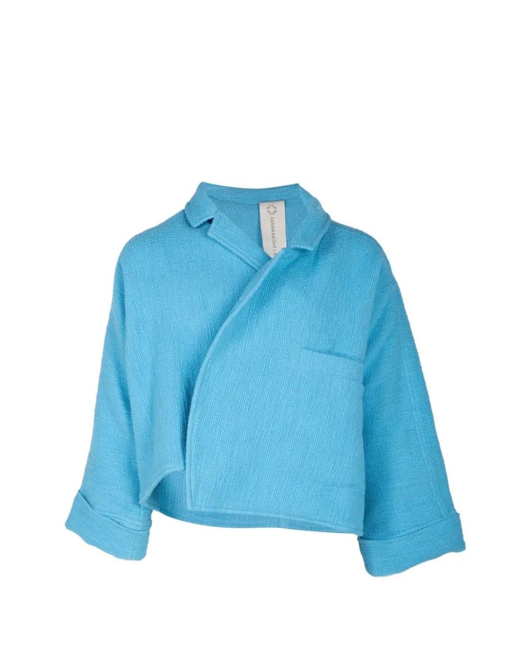 Marrakshi Life Blue Patch-Pocket Jacket