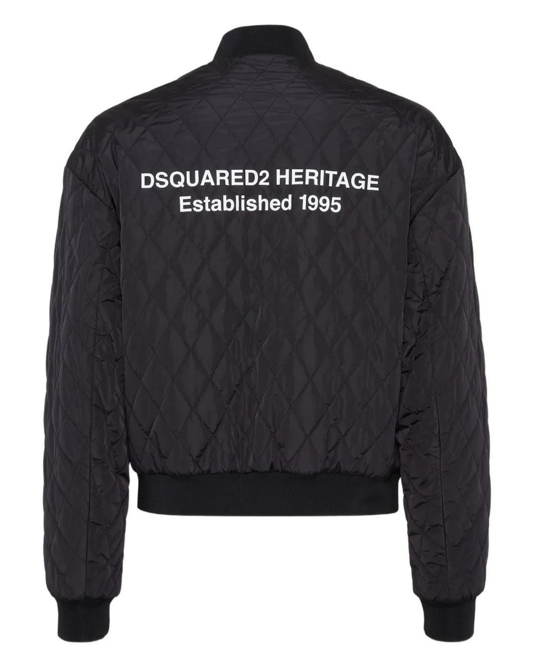 DSquared² Black Diamond-Quilted Bomber Jacket for men