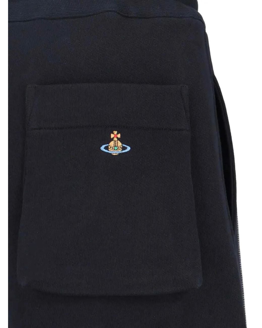 Vivienne Westwood Blue Rear-Pocket Drawstring-Waistband Track Pants for men
