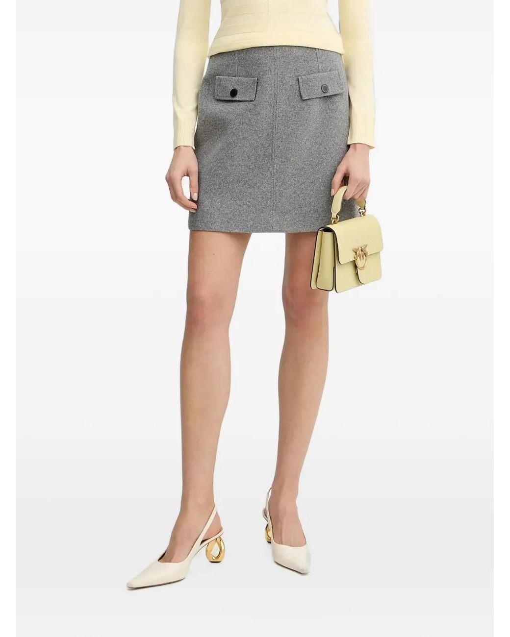Minifalda Con Botones Morgan de color Gray