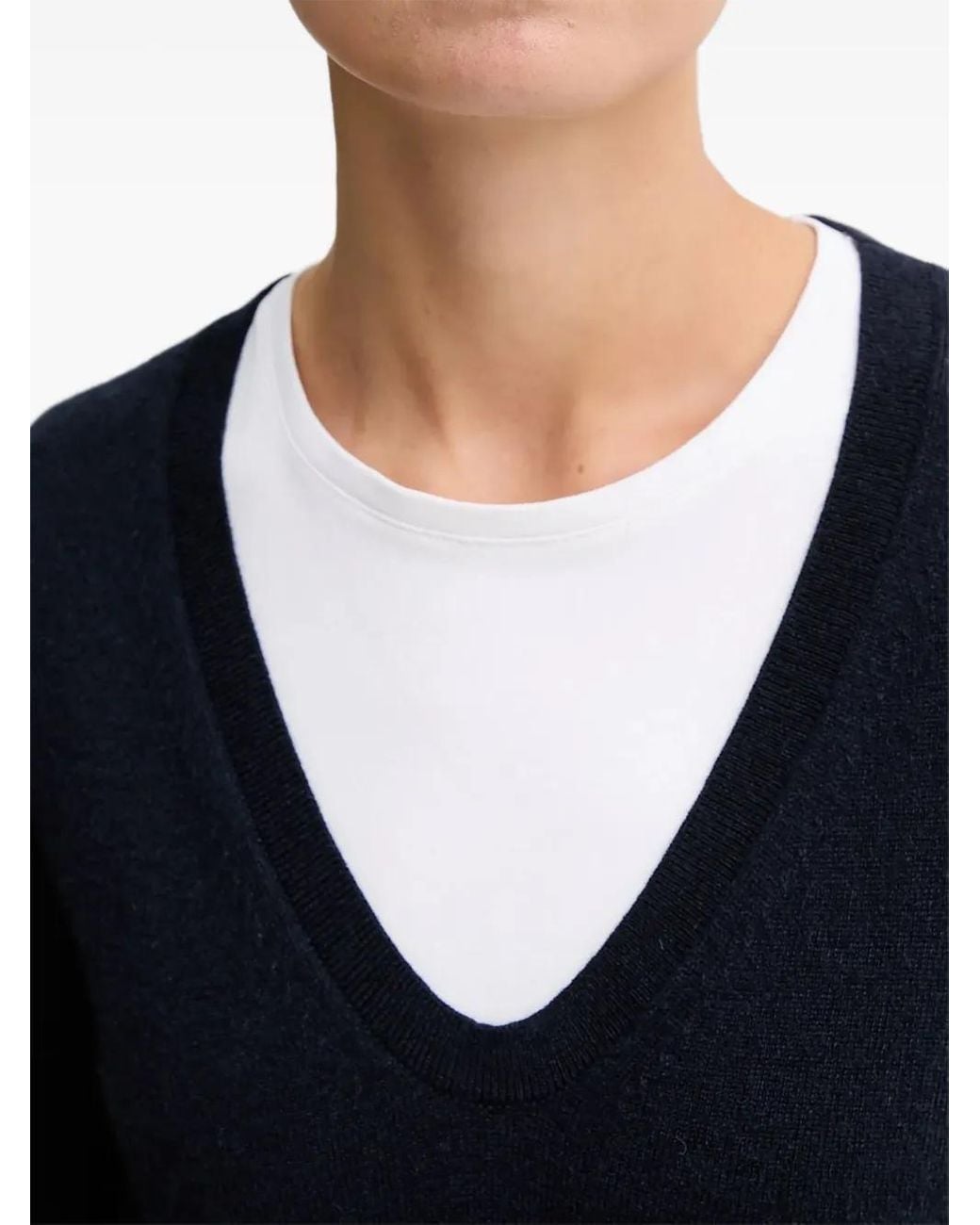 Bally Blue V-Neck Top