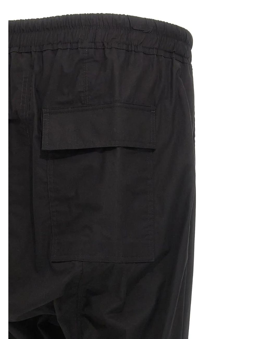 Rick Owens Black 'Drawstring Long' Pants for men