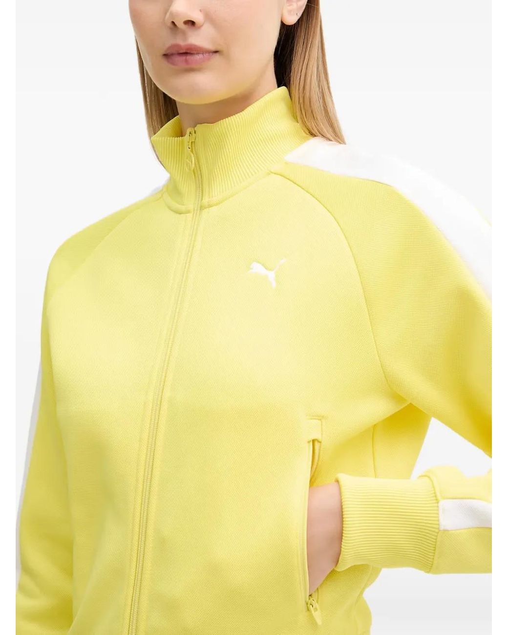 PUMA Yellow T7 Always On Side-Stripe Sweatshirt