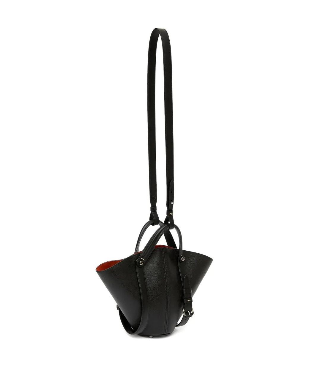 Maison Margiela Black Dress-Age Leather Shoulder Bag