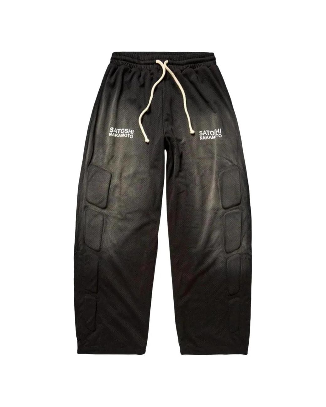 Satoshi Nakamoto Black Moto Track Pants for men