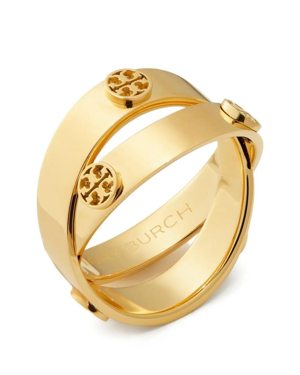Tory Burch Icon Double Ring in het Metallic