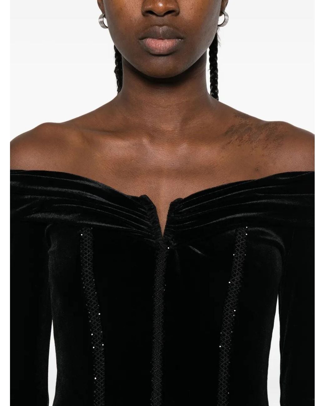Nissa Black Off-Shoulder