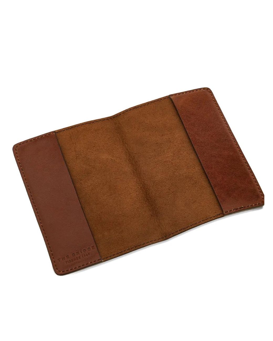 The Bridge Brown Logo-Print Leather Passport Holder