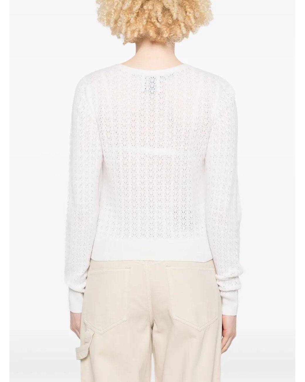 Barrie White Cashmere Cardigan