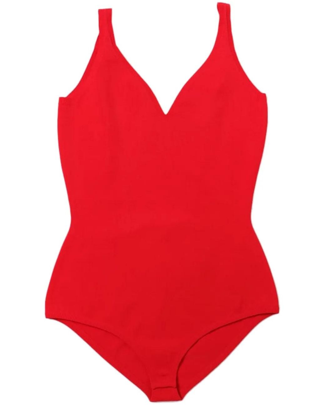 Body Con Cuello En V McQueen de color Red