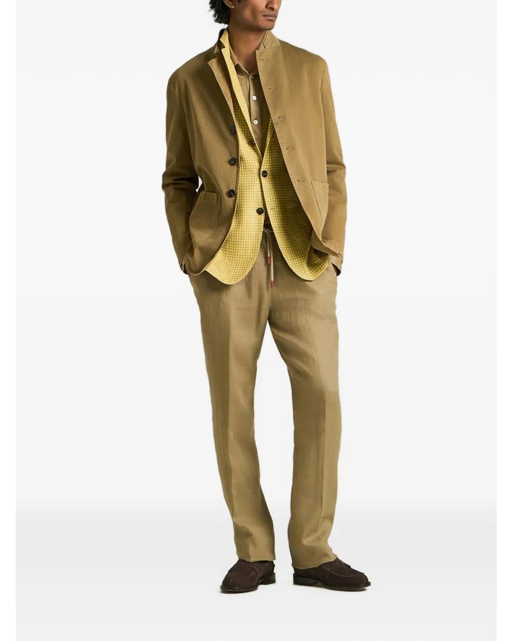Kiton Natural Sartorial Long-Sleeved Polo Shirt for men