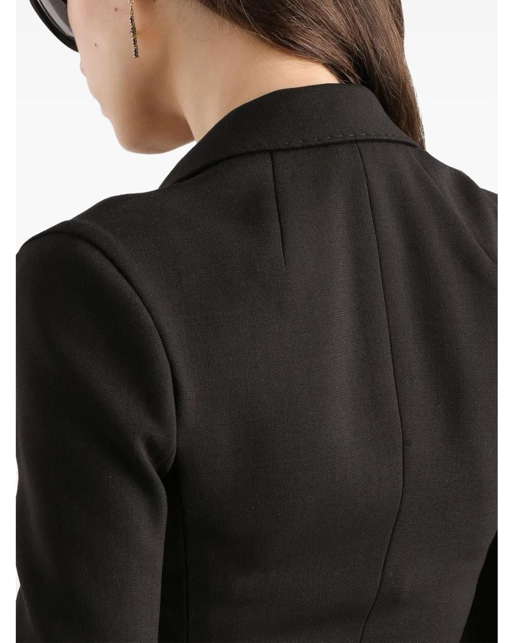 Dolce & Gabbana Black Dolce & Gabbana Single-Breasted Wool Canvas Jacket