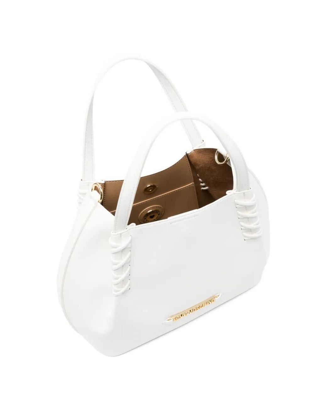 Love Moschino White Sac Cabas À Détail De Logo