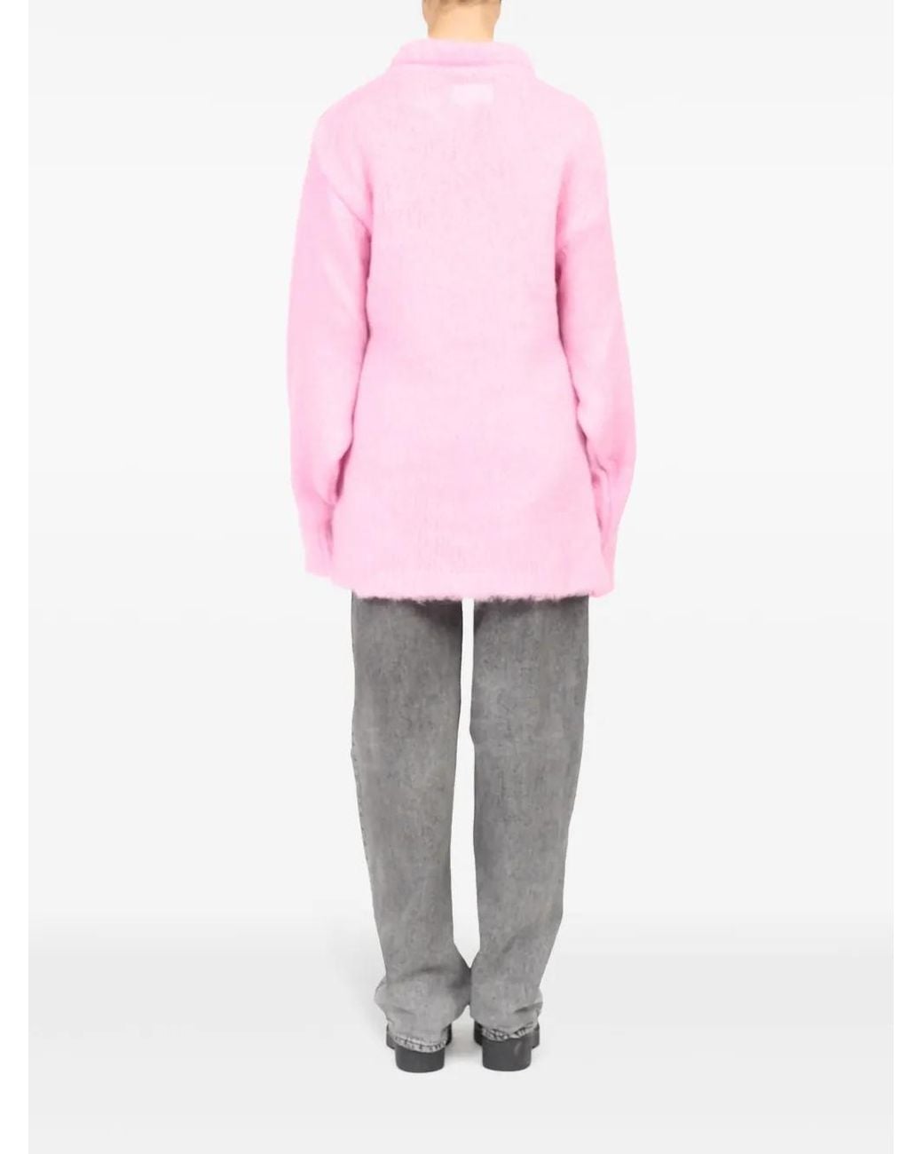 MM6 by Maison Margiela Pink Brushed Knit Sweater