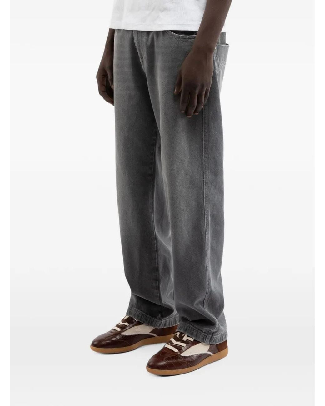 RETERNITY Gray Straight-Fit Jeans for men