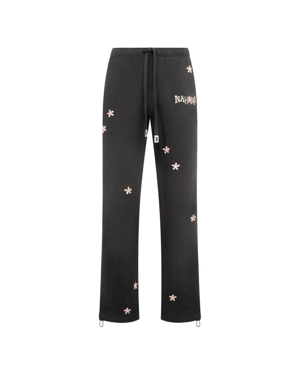NAHMIAS Black Flower Gromes Wide-Leg Trousers for men