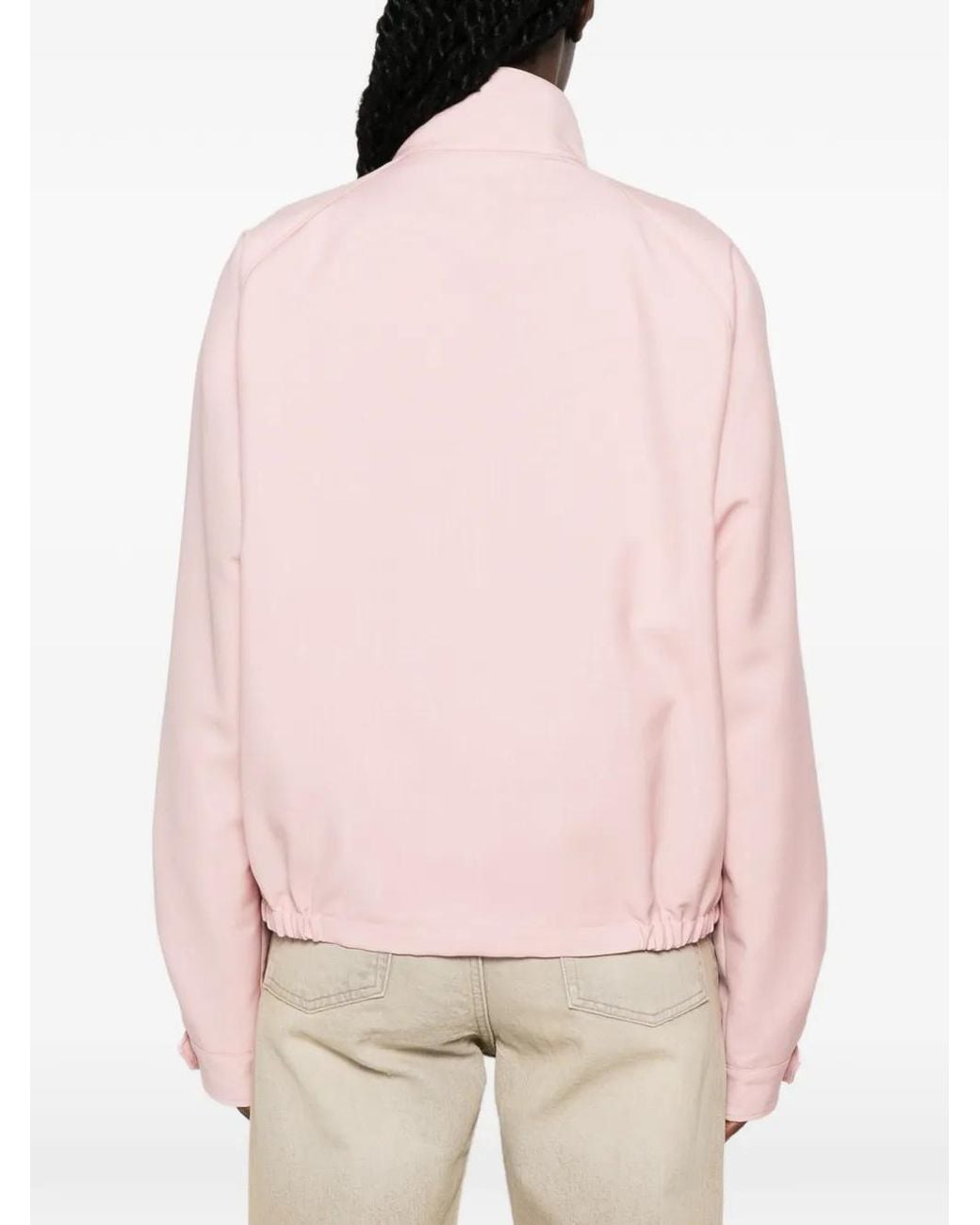 Miu Miu Pink Kid Mohair Blouson Jacket