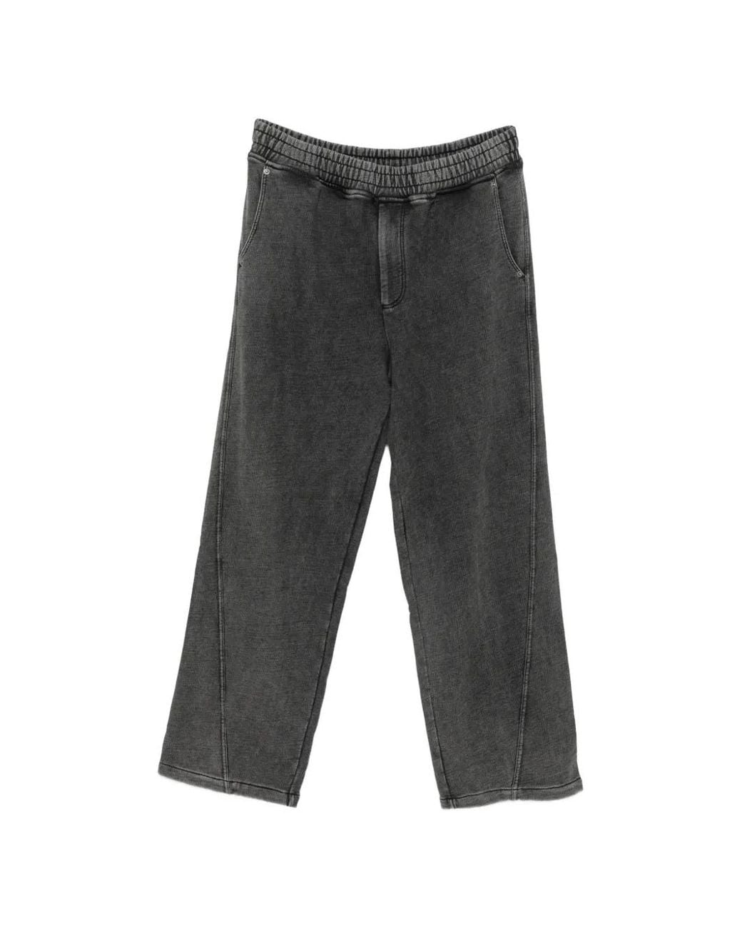 Emporio Armani Gray Elasticated-Waistband Track Pants for men