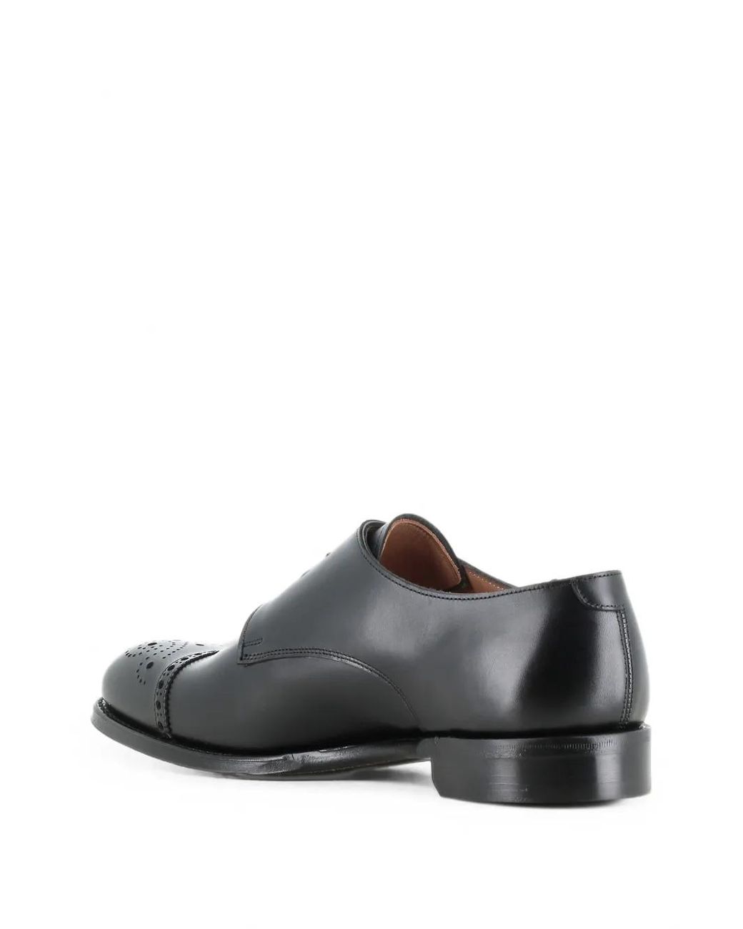 Cheaney Gray Brogue Double-Strap Monk Shoes for men